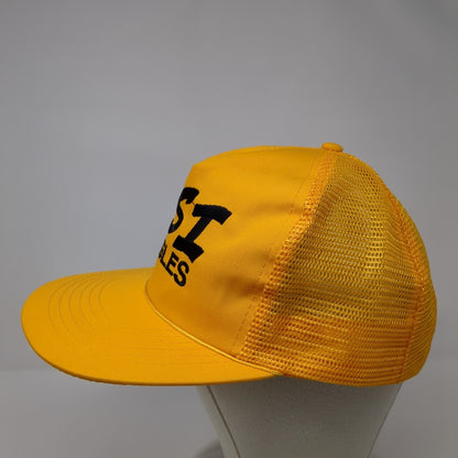 CSI Eagles Snapback Trucker Hat Yellow One Size Adjustable Mesh Back Rope