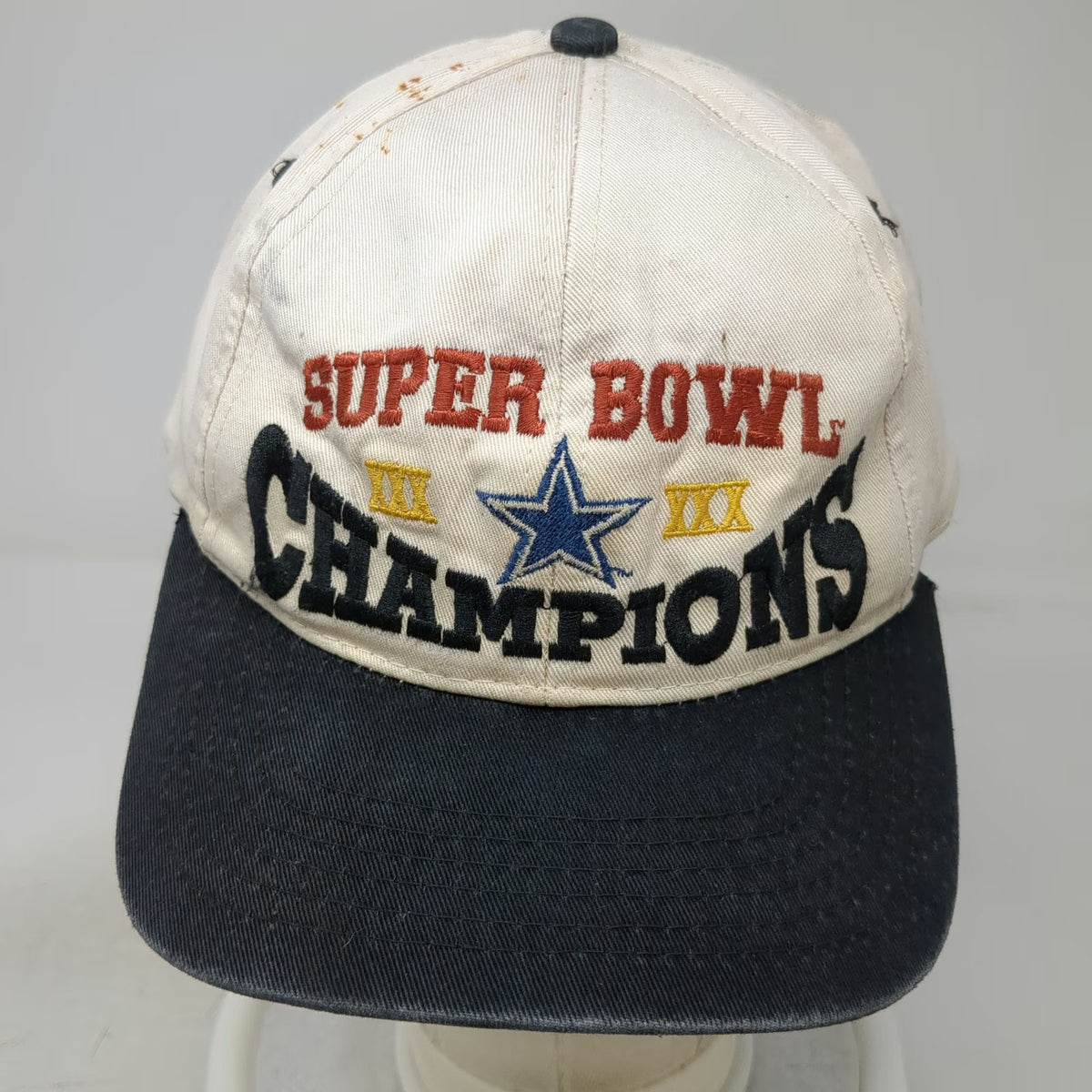 Dallas Cowboys Super Bowl XXX Champions Hat Beige Snapback Star Logo NFL Vintage