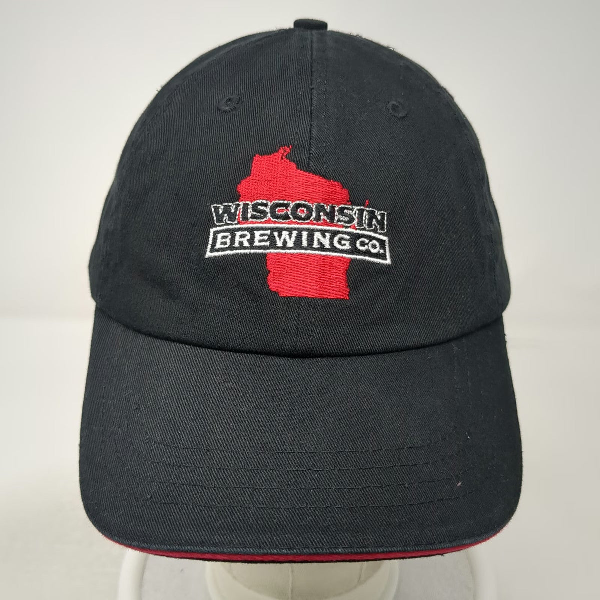 Bayside Baseball Cap Black One Size Wisconsin Brewing Co Hat USA Flag Adjustable