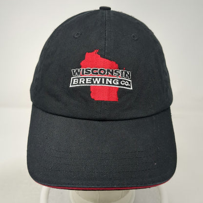 Bayside Baseball Cap Black One Size Wisconsin Brewing Co Hat USA Flag Adjustable