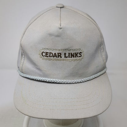 Town Talk 5 Panel Gray Hat One Size Snapback Rope Green Underbrim Cedar Links