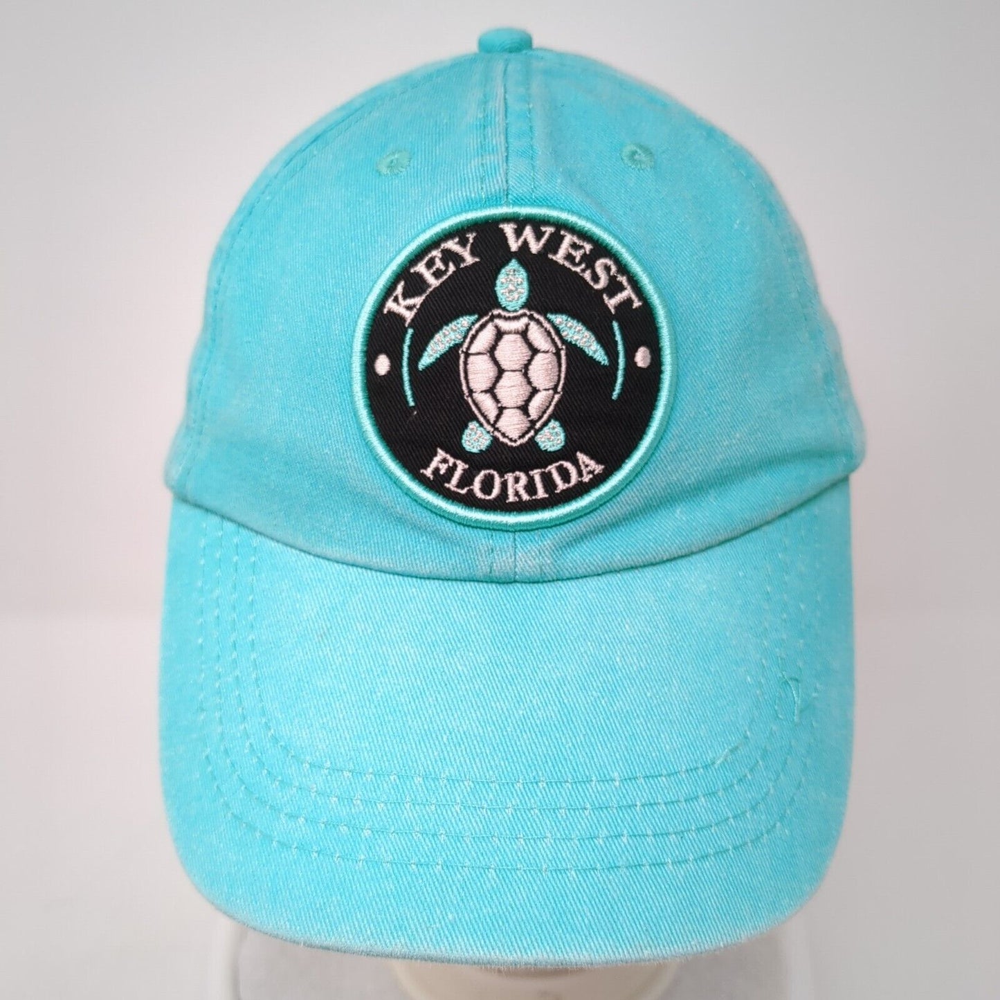 Key West Florida Stay Salty Strapback Hat Blue One Size Adjustable Embroidered