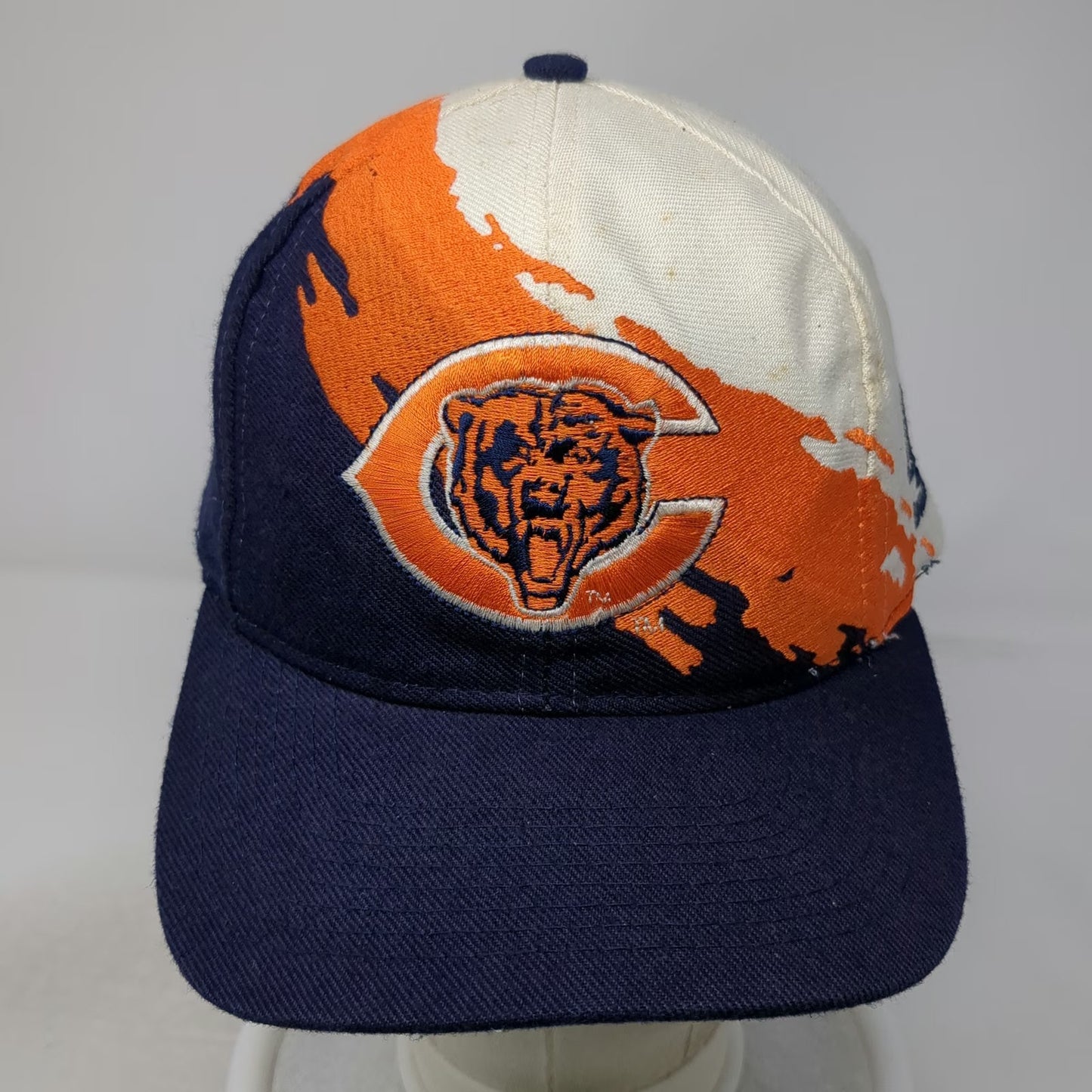 Logo Athletic Chicago Bears Snapback Blue Hat OS Splash NFL Pro Line Vintage