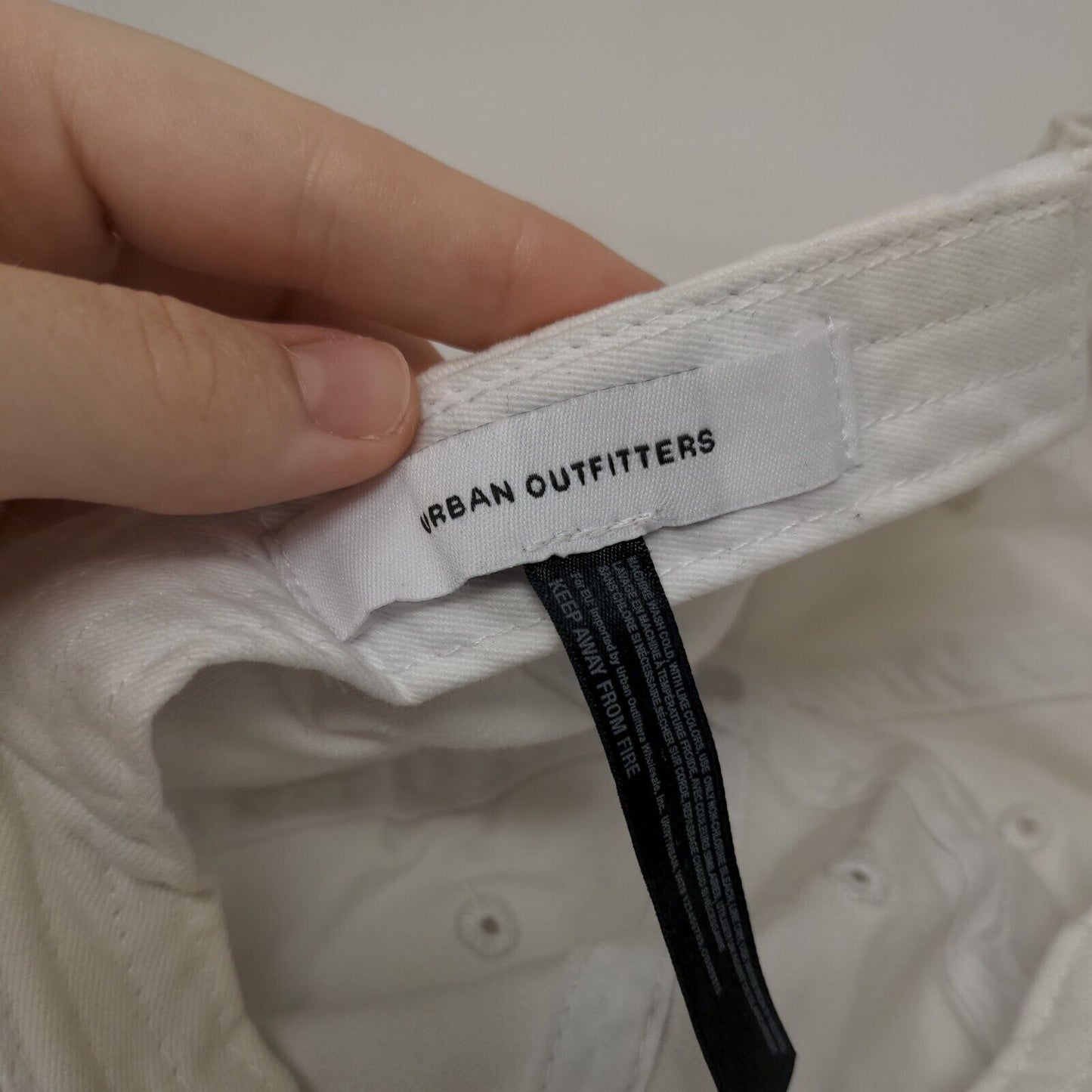 Urban Outfitters Slideback Hat White One Size Adjustable 6 Panel Blank