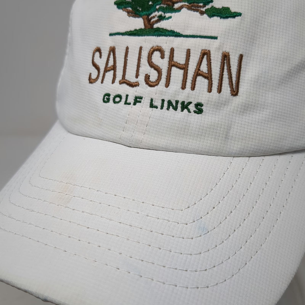 Imperial Baseball Cap White One Size Salishan Golf Links Strapback Hat Golfing
