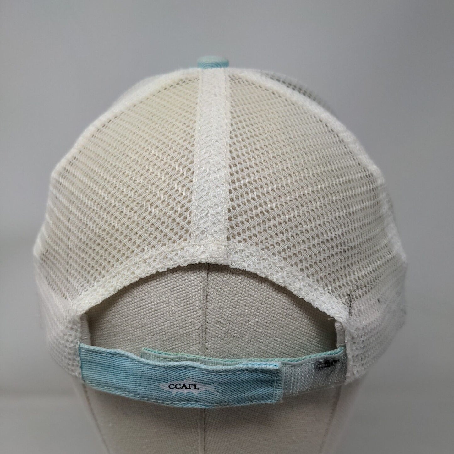 CCAFL Strapback Mesh Back Trucker Hat Blue One Size Colorblock 6 Panel