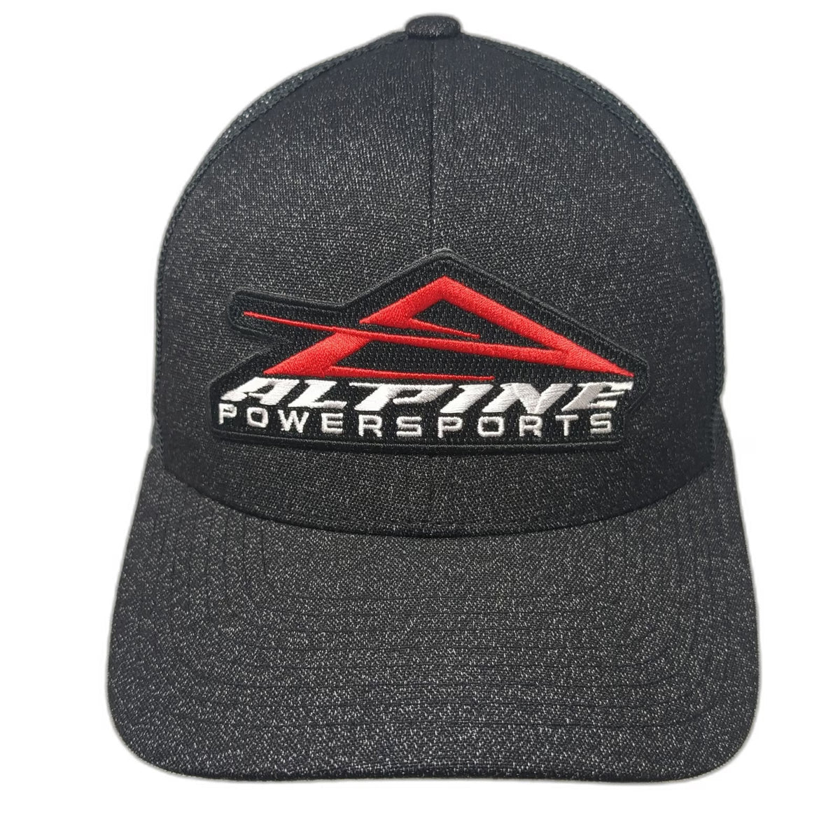 Pacific Headwear Trucker Hat Black OSFM Alpine Powersports Logo Mesh Snapback