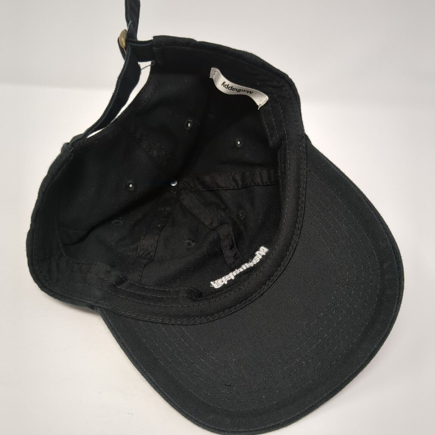 Madhappy Slideback Hat Black One Size Adjustable Embroidered Vented Holes