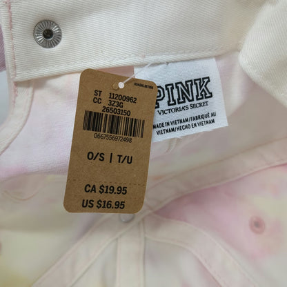 PINK Victoria's Secret Baseball Cap Pink One Size Tie-Dye Script Logo Hat
