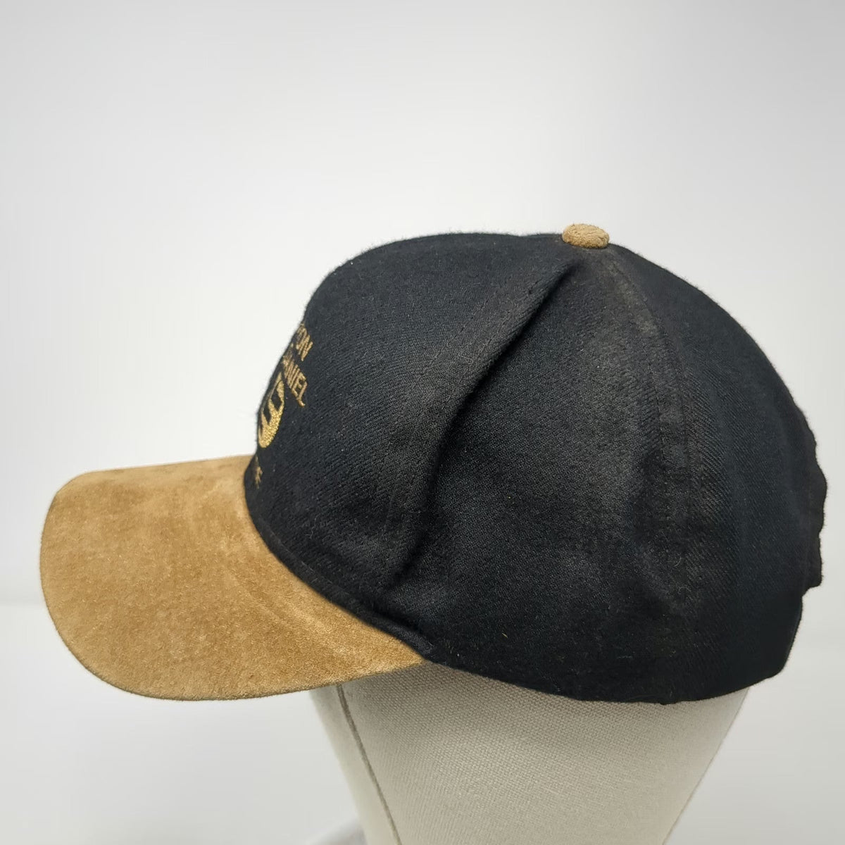 Chevron Fluor Daniel Alliance Snapback Hat Black Brown One Size Suede Bill