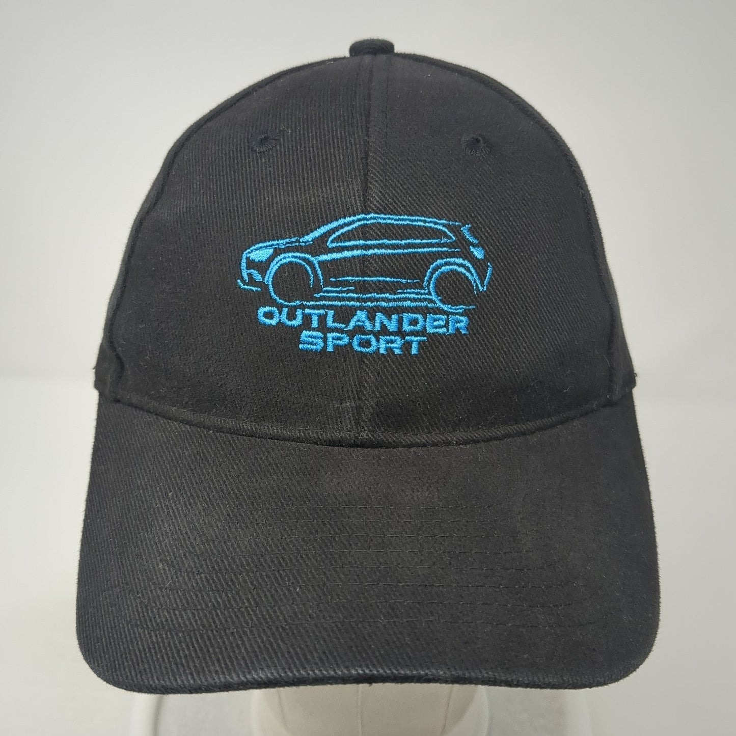Outlander Sport Strapback Hat Black One Size Adjustable 6 Panel Nissin