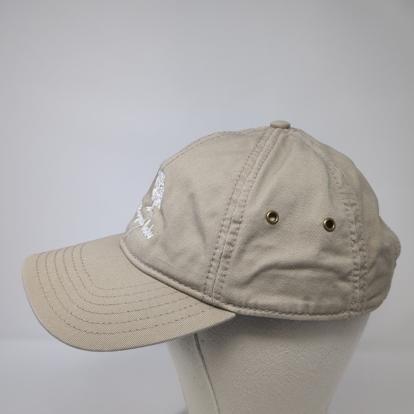 Royal Oaks Slideback Baseball Cap Brown One Size Adjustable Embroidered Ivory