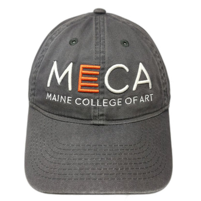Legacy Maine College of Art MECA Gray Baseball Cap One Size Slideback Hat Logo