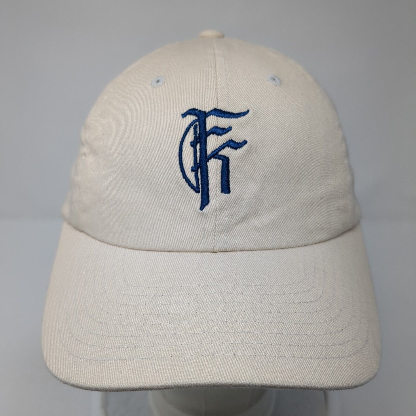 Monogram Fitted Hat Tan S-M Embroidered Flexfit Yupoong Vent Holes