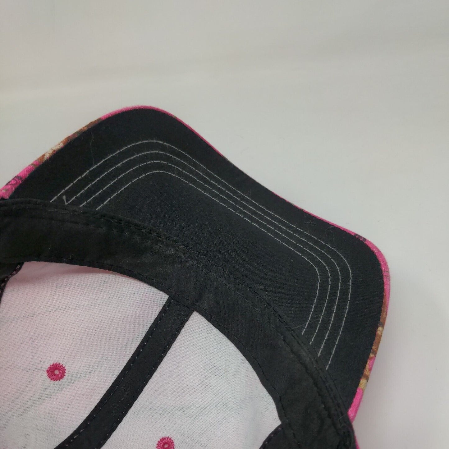 Signatures Strapback Hat Pink Camo OSFM Adjustable 6 Panel Vent Holes
