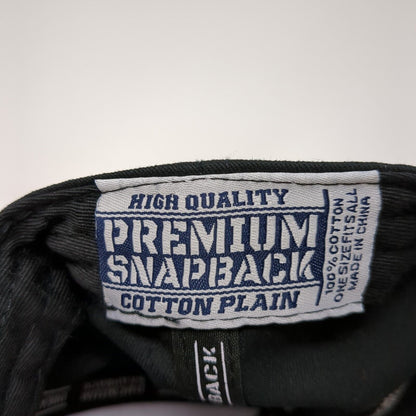 Shaka Sign Premium Snapback Hat Black One Size Adjustable Embroidered Cotton