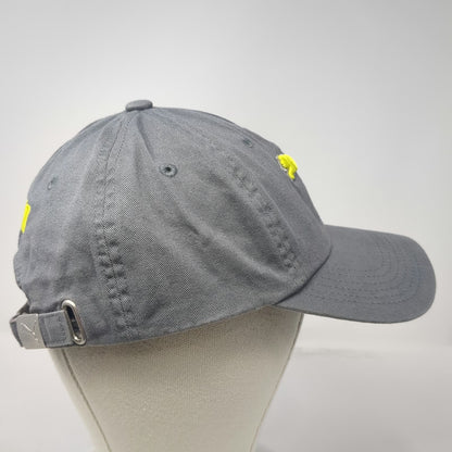 Puma Baseball Cap Gray One Size Leaping Cat Logo Cotton Slideback Buckle Hat