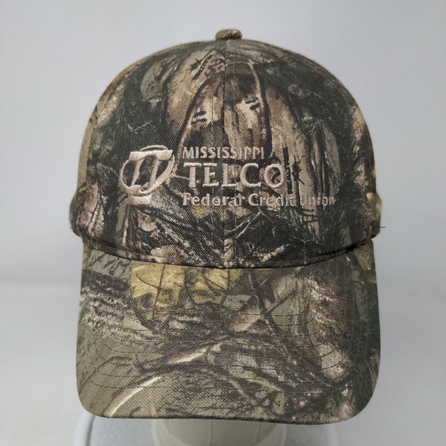 Mississippi Telco Federal Credit Union Strapback Hat Camouflage OSFM Vitronic