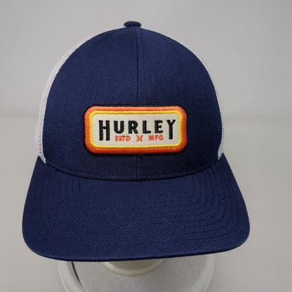 Hurley Patch Snapback Mesh Back Trucker Hat Blue One Size Yupoong