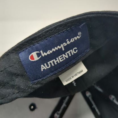 Champion Baseball Cap Black One Size Adjustable Slideback Embroidered Script Hat