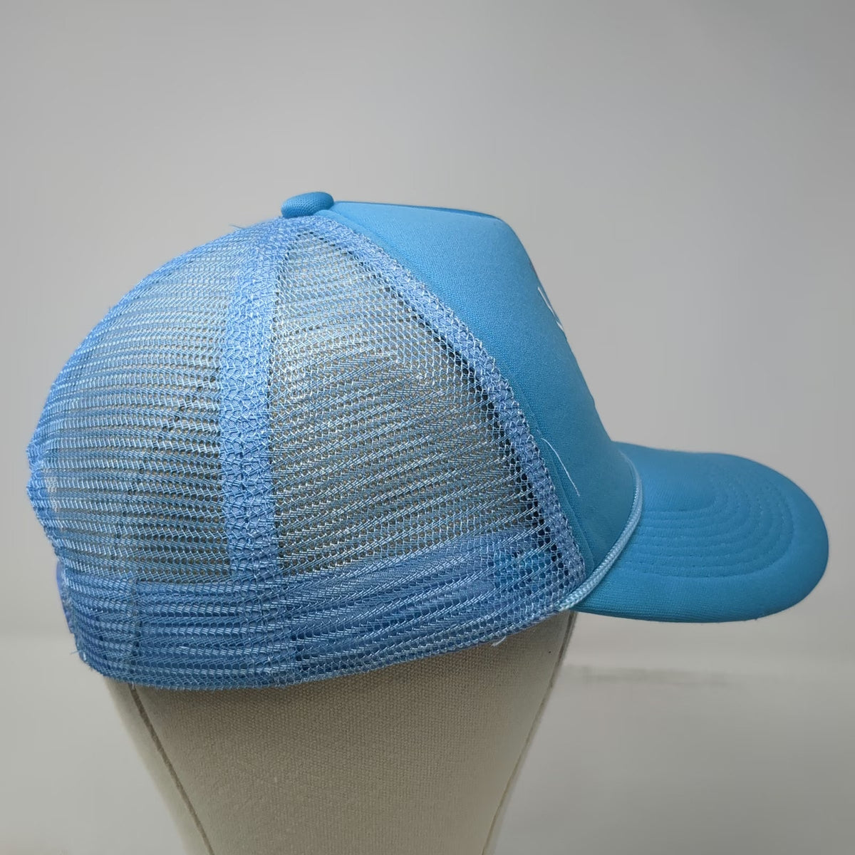 The Finnish Long Drink Trucker Hat Blue One Size Snapback Mesh Back Rope Brim