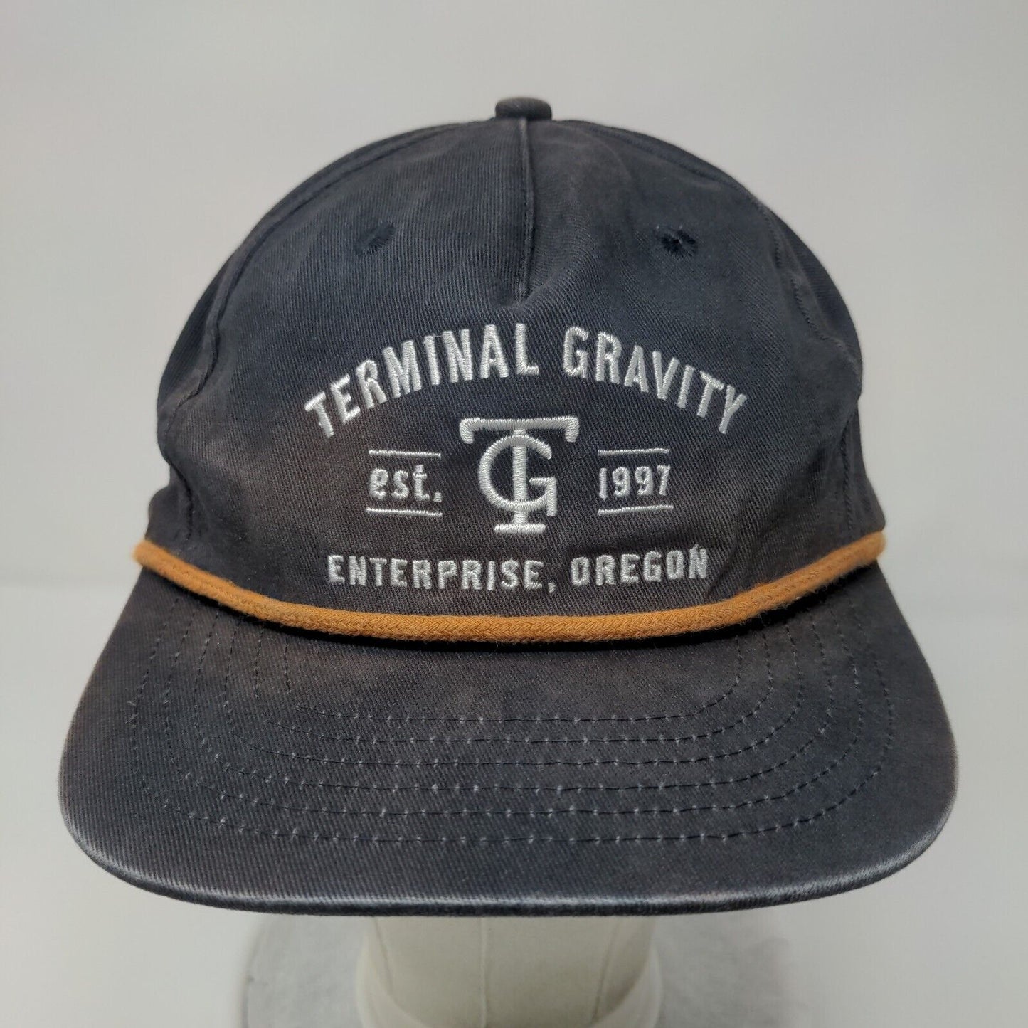 Terminal Gravity Enterprise Oregon Snapback Hat Blue One Size Embroidered Rope