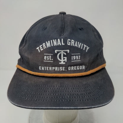 Terminal Gravity Enterprise Oregon Snapback Hat Blue One Size Embroidered Rope
