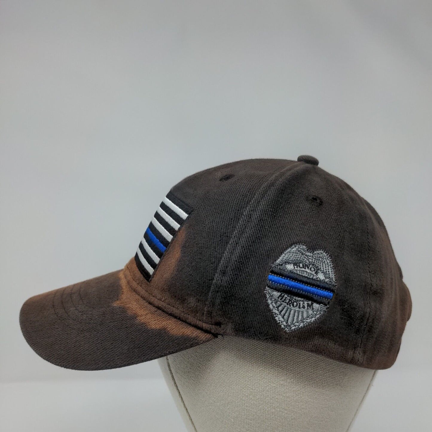 American Flag Honor Heroism Slideback Hat Black OSFA Patriotic Eagle Emblems