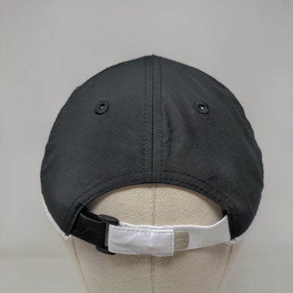 Champion Strapback Hat Black OSFA Adjustable Embroidered Vented Holes 6 Panel