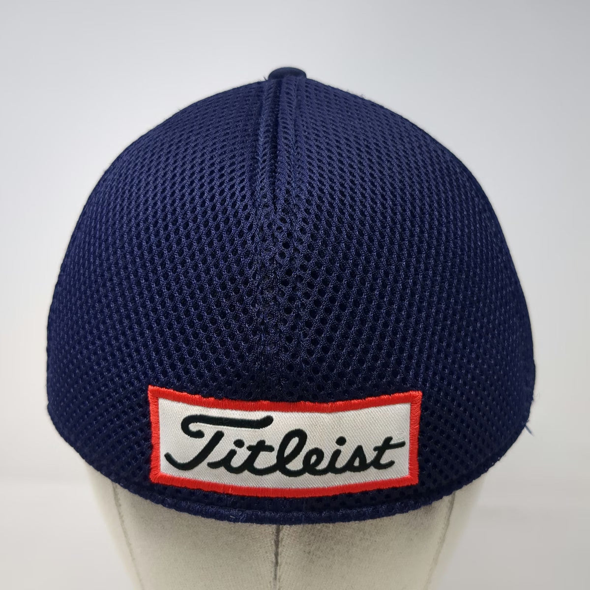 Titleist Baseball Cap Blue L New Era Mesh Back Pro V1 FJ Logo Stretch Fit Hat