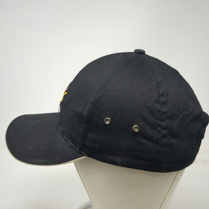 Baseball Cap Black One Size Wells Fargo Stagecoach Hat Beige Piping Eyelets