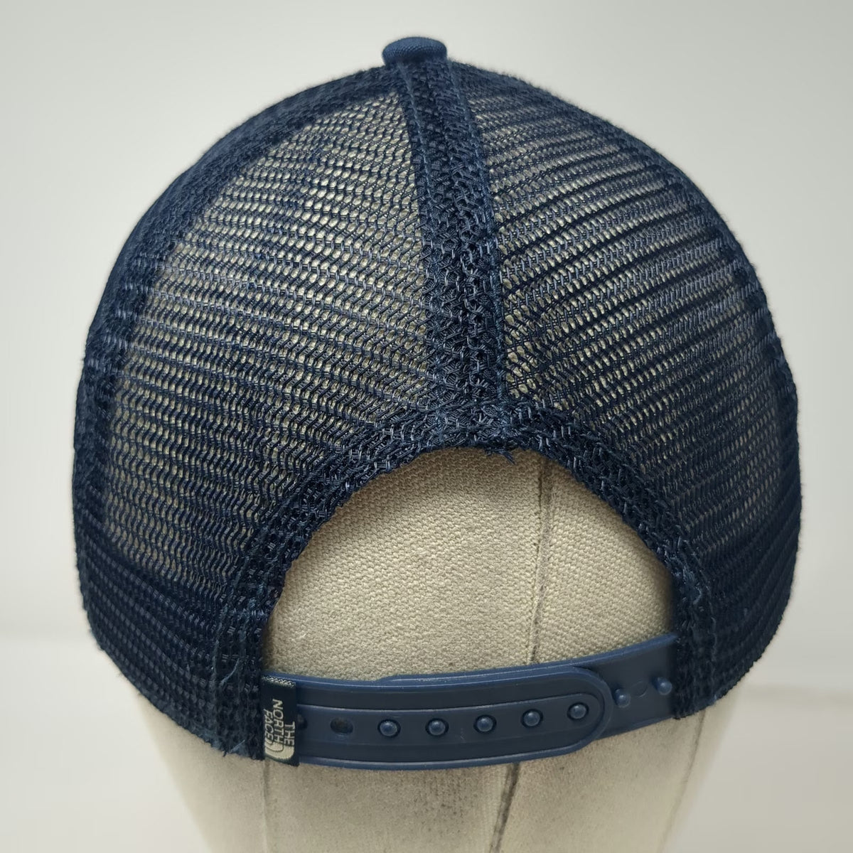 The North Face Trucker Hat Blue One Size Bison Patch Mesh Snapback Adventure