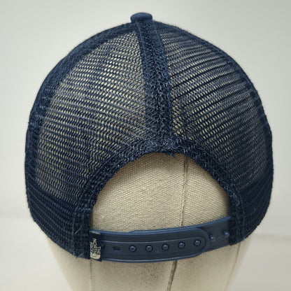 The North Face Trucker Hat Blue One Size Bison Patch Mesh Snapback Adventure
