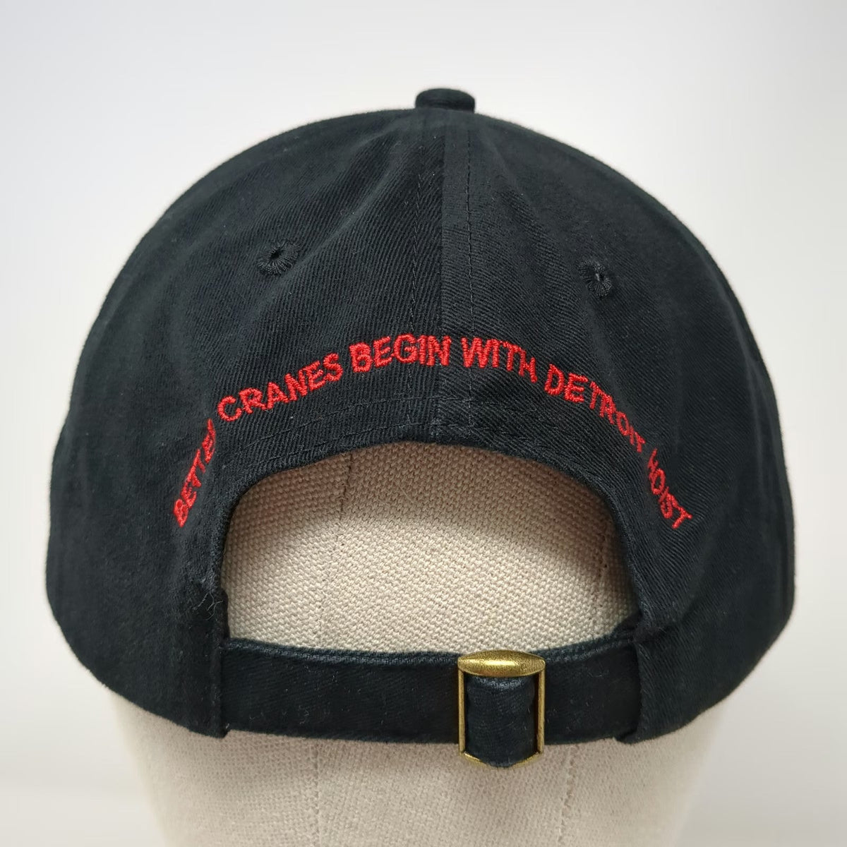 Detroit Hoist Baseball Cap Black One Size Slideback Detroit Michigan Cranes Hat