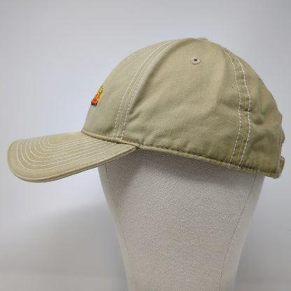 Cabela's Baseball Cap Beige One Size Contrast Stitching Slideback Hat Embroidery