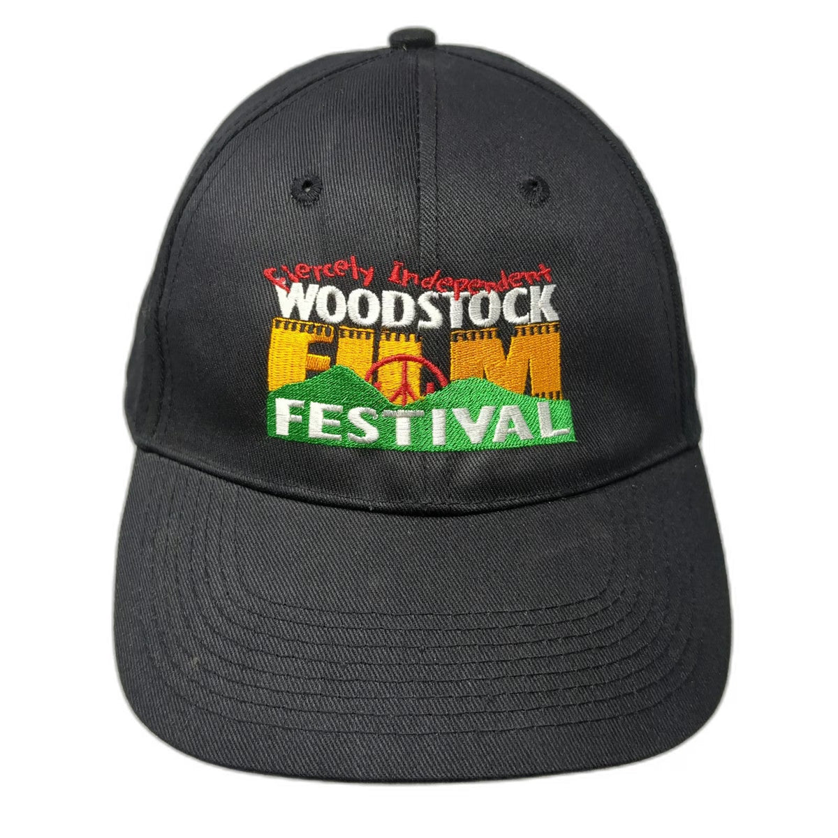 Heat Baseball Cap Black One Size Woodstock Film Festival Peace Strapback Hat