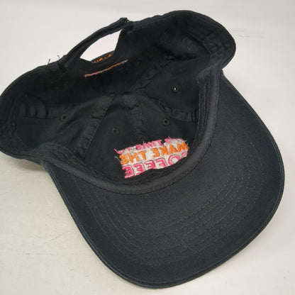 Dunkin DNKN Coffee DD Perks Black Baseball Cap Hat One Size Strapback Embroidery