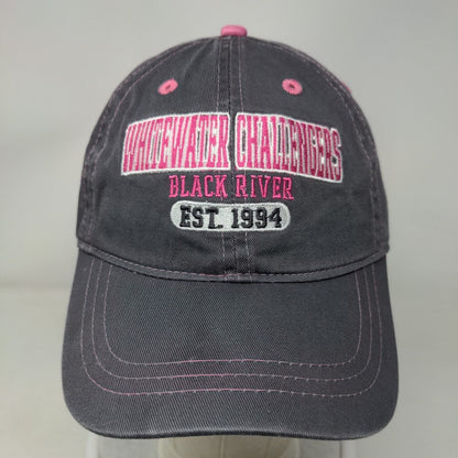 Whitewater Challengers Black River Est. 1994 Slideback Hat Gray OSFA Embroidered