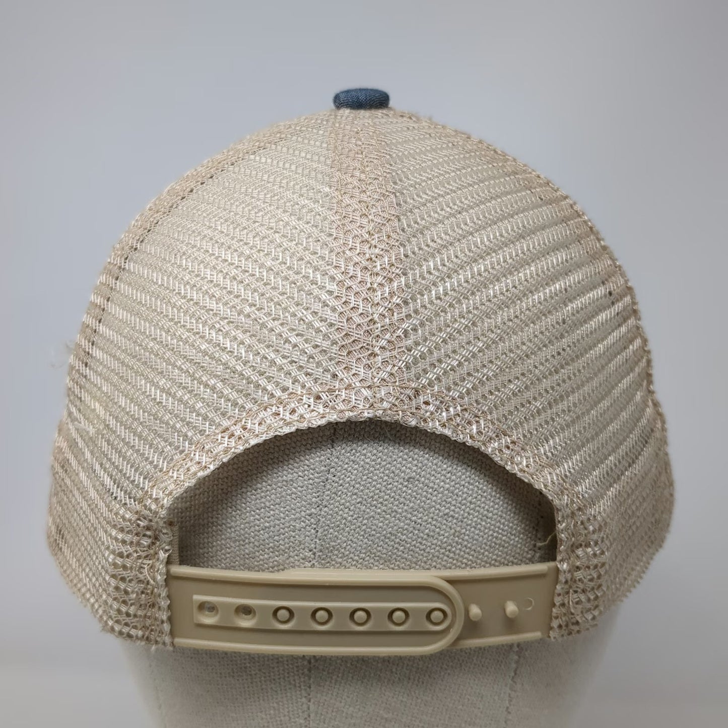 The Icebox Trucker Hat Blue One Size Jamba Denim Mesh Back Snapback Logo Hat