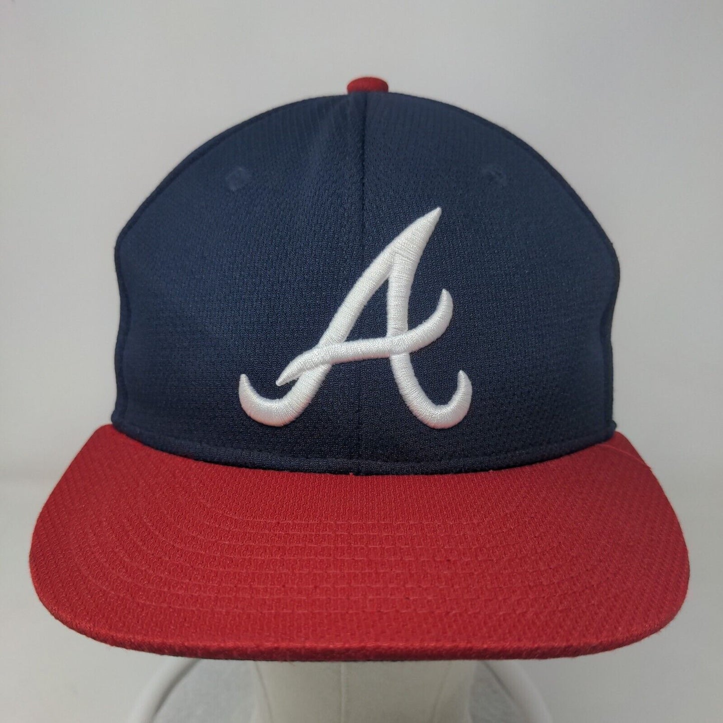 OC Sports Men's Strapback Hat Blue OSFM Embroidered Atlanta Braves Logo #8