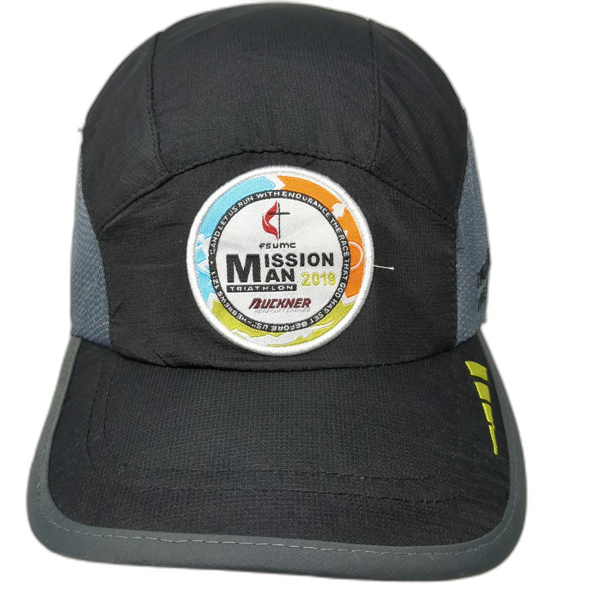 Without Limits 5 Panel Black Hat OSFM Mission Man 2019 Triathlon Finisher Mesh