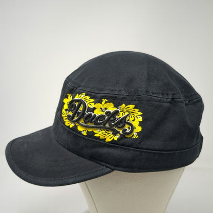 Oregon Ducks NCAA Zephyr Army Cap Black One Size Rhinestones Hibiscus Floral Hat
