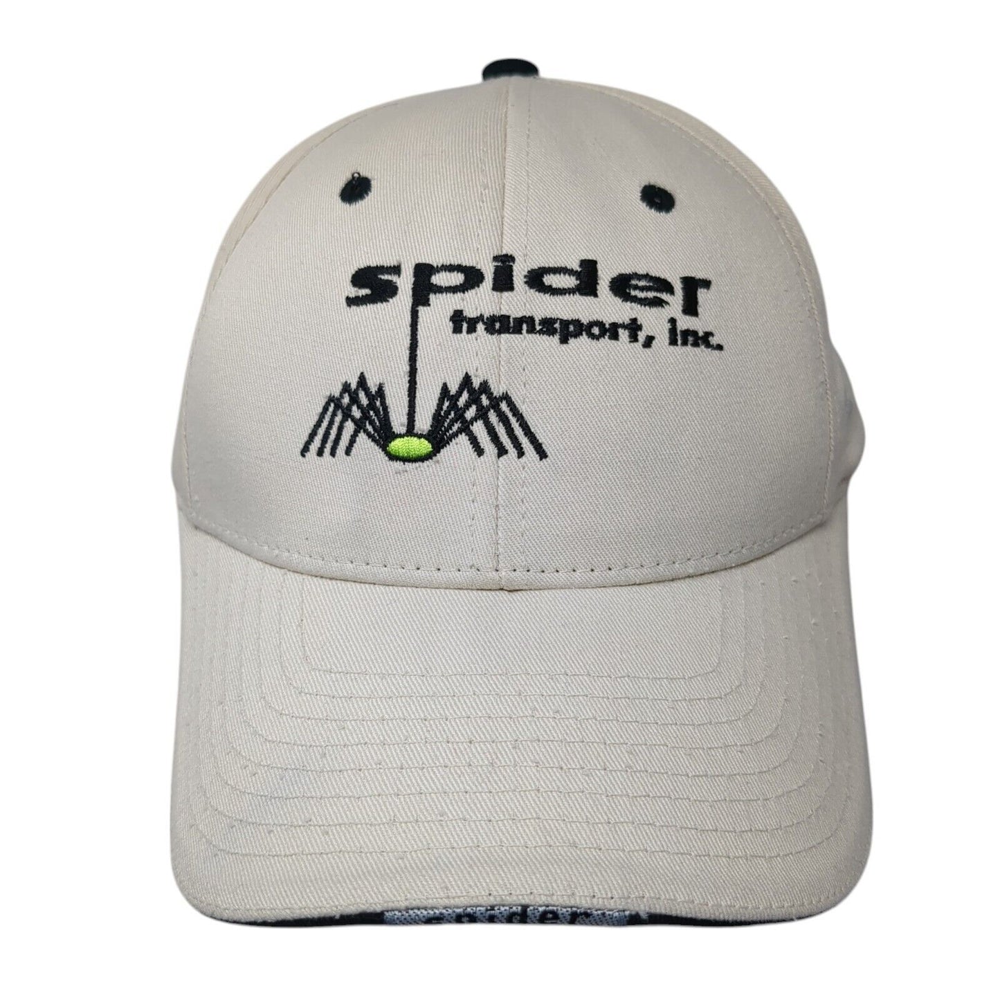 Spider Transport Inc Strapback Hat Tan One Size Embroidered Zephyr