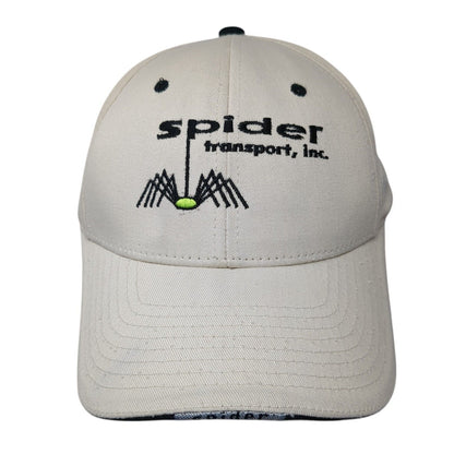 Spider Transport Inc Strapback Hat Tan One Size Embroidered Zephyr