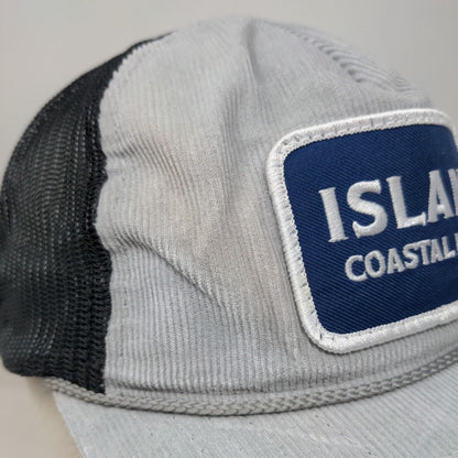 Island Coastal Lager Fitted Trucker Hat Multicolor One Size Mesh Back Rope