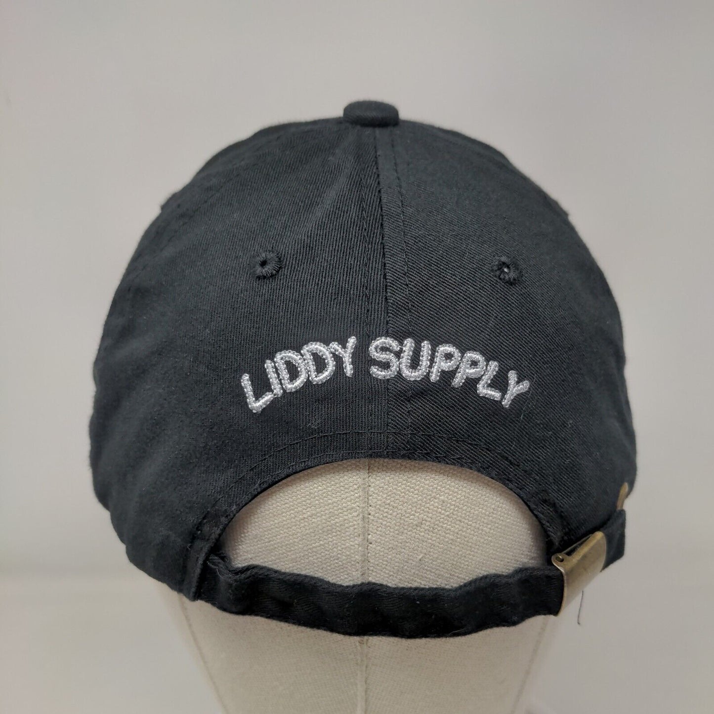Vibes Liddy Supply Slideback Hat Black OSFA Adjustable Embroidered