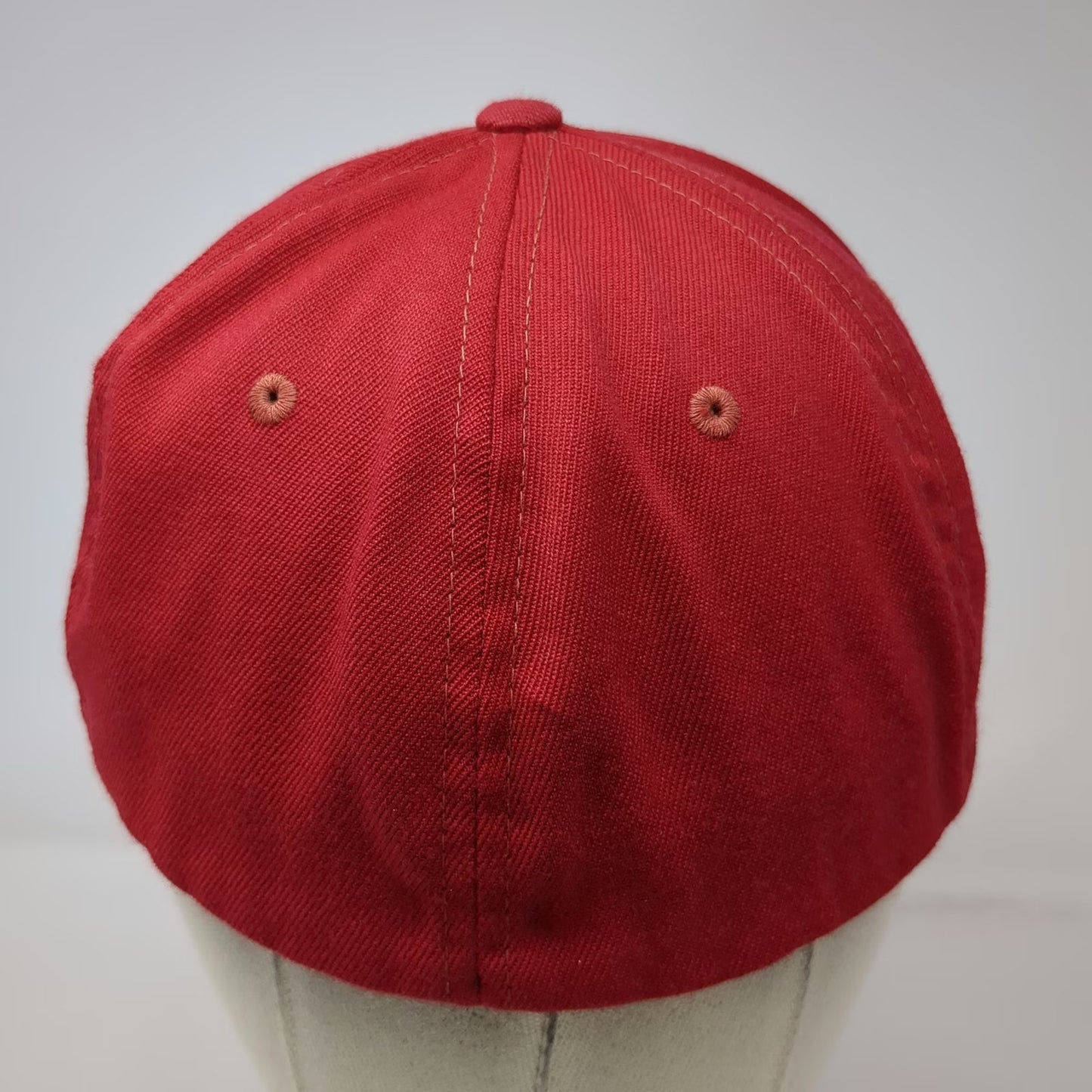 Fox Racing 5 Panel Red M Hat Flexfit Curved Brim Graphic Sport Performance Logo
