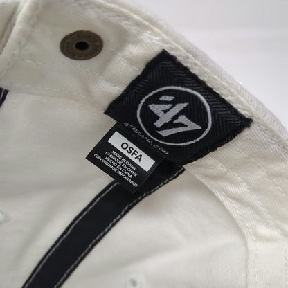 '47 Baseball Cap White One Size Pure Logo Embroidery Slideback Cotton Twill Hat