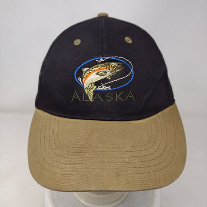 Alaska Strapback Hat Multi One Size Embroidered Fish Colorblock