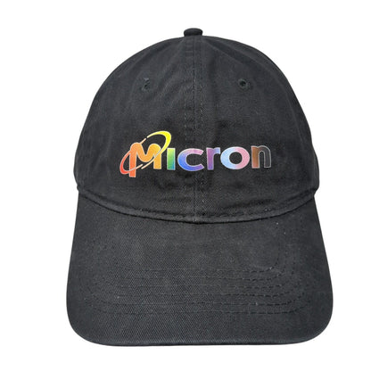 Micron Slideback Hat Black One Size Adjustable 6 Panel Port & Company